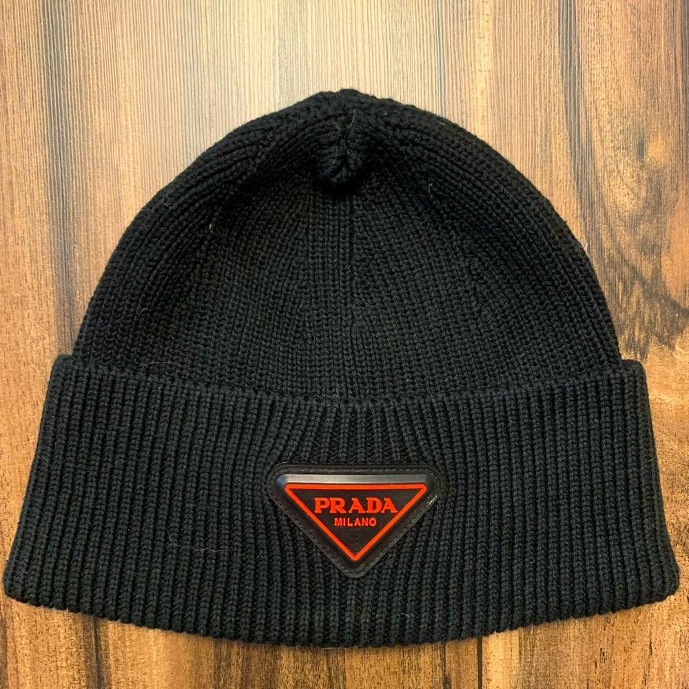 PRADA ribbed beanie, authentic.
